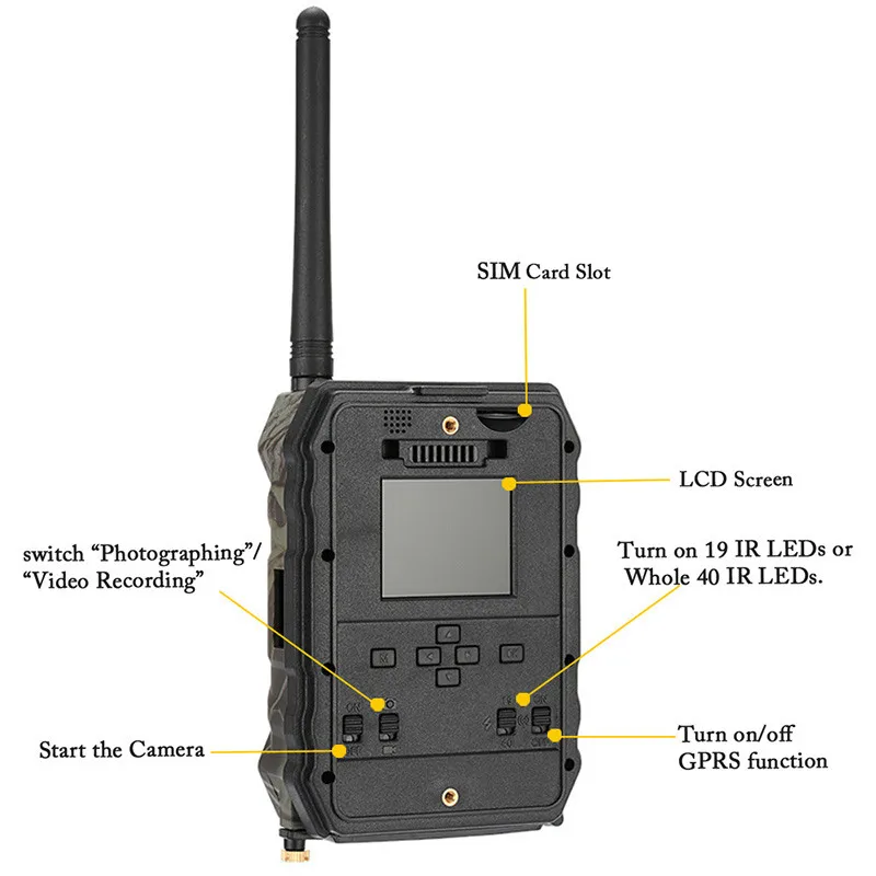 Охотничья камера для фото ловушек S680M 940NM 12MP HD 1080P Trail Camera MMS GPRS SMTP GSM ночное видение