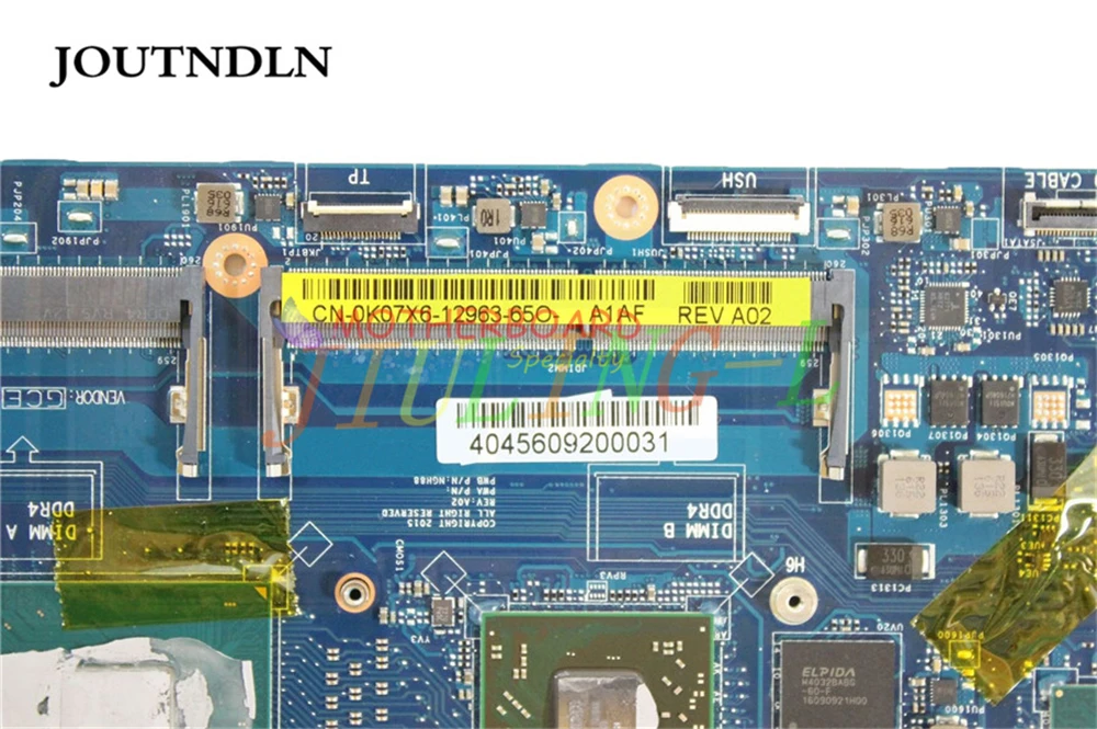 Vieruodis для Dell Precision 3510 материнская плата ноутбука фотосессия 2 6 K 07x6 k 216 ГГц 0866020- |