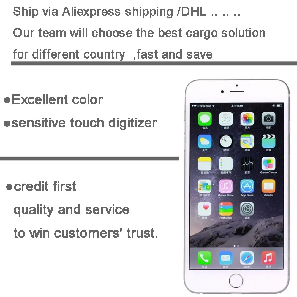 ЖК экран для iPhone 6 plus 10 шт./лот дисплей класса A +++ с сенсорным экраном замены iphone