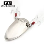 Блесна для рыбалки, ложка, жесткая блесна, тройные Крючки, металлическая рыболовная приманка с пером