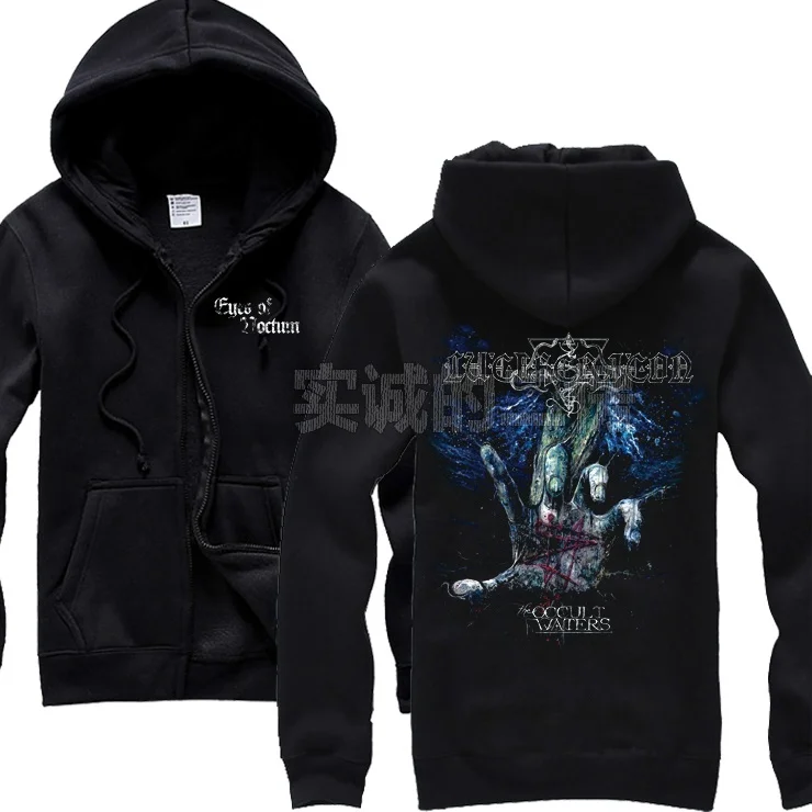 3 kinds Horrible Eyes of Noctum sudadera Rock Cotton hoodies jacket hardrock tracksuit death heavy metal Zipper Sweatshirt