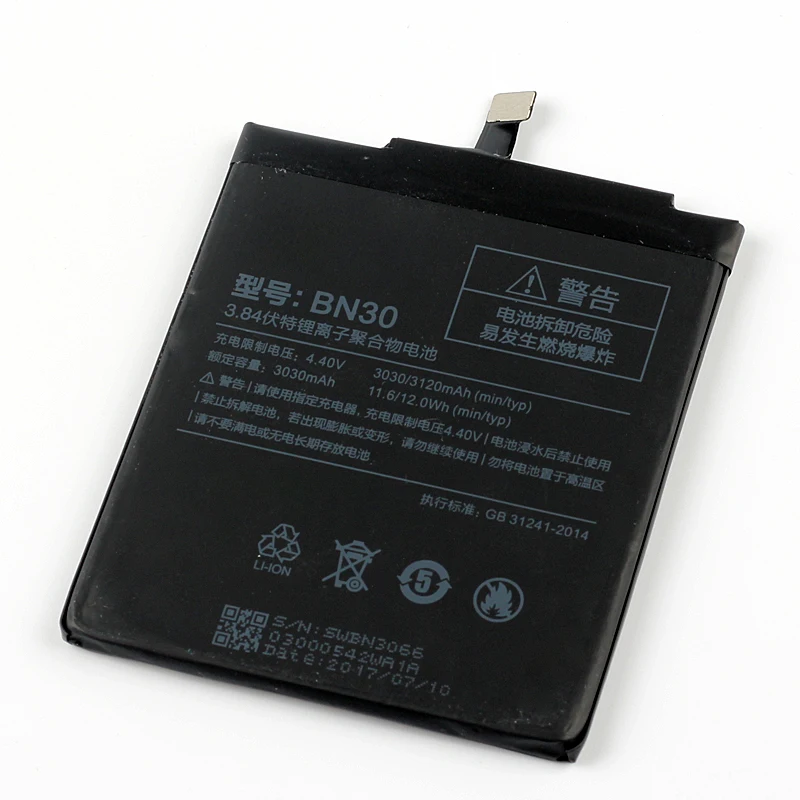 ISUNOO Новый аккумулятор для телефона Xiaomi Redmi Hongmi Redrice 4A батарея BN30 3030 мАч с