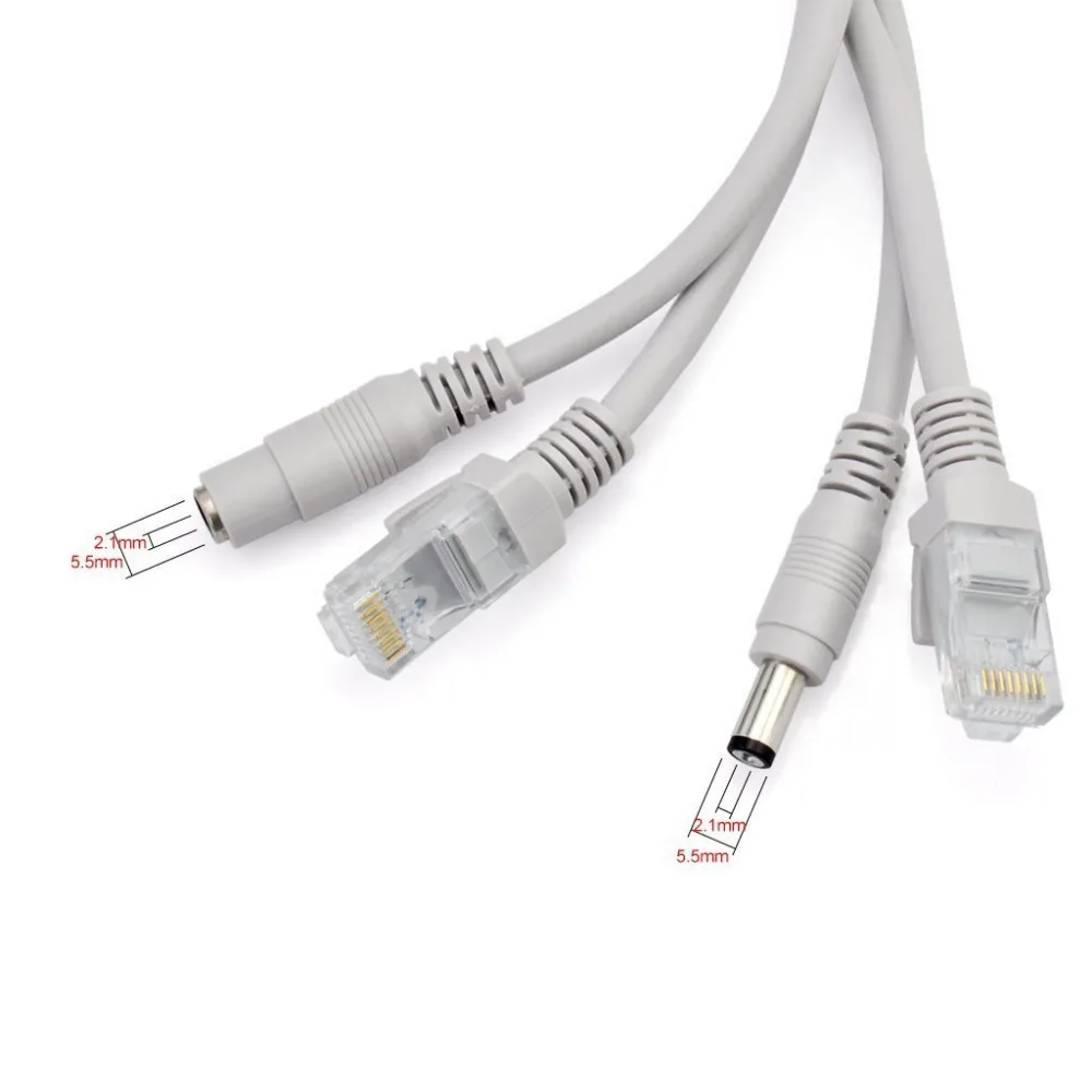 20 м CCTV сетевой кабель RJ45 CAT5/CAT 5e + DC Мощность расширение видеонаблюдения сети Ethernet