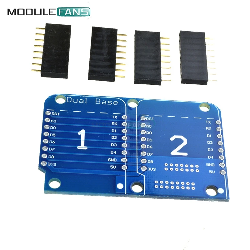 NodeMCU ESP8266 для Arduino Wemos D1 мини щит двойная розетка база Плата расширения|nodemcu