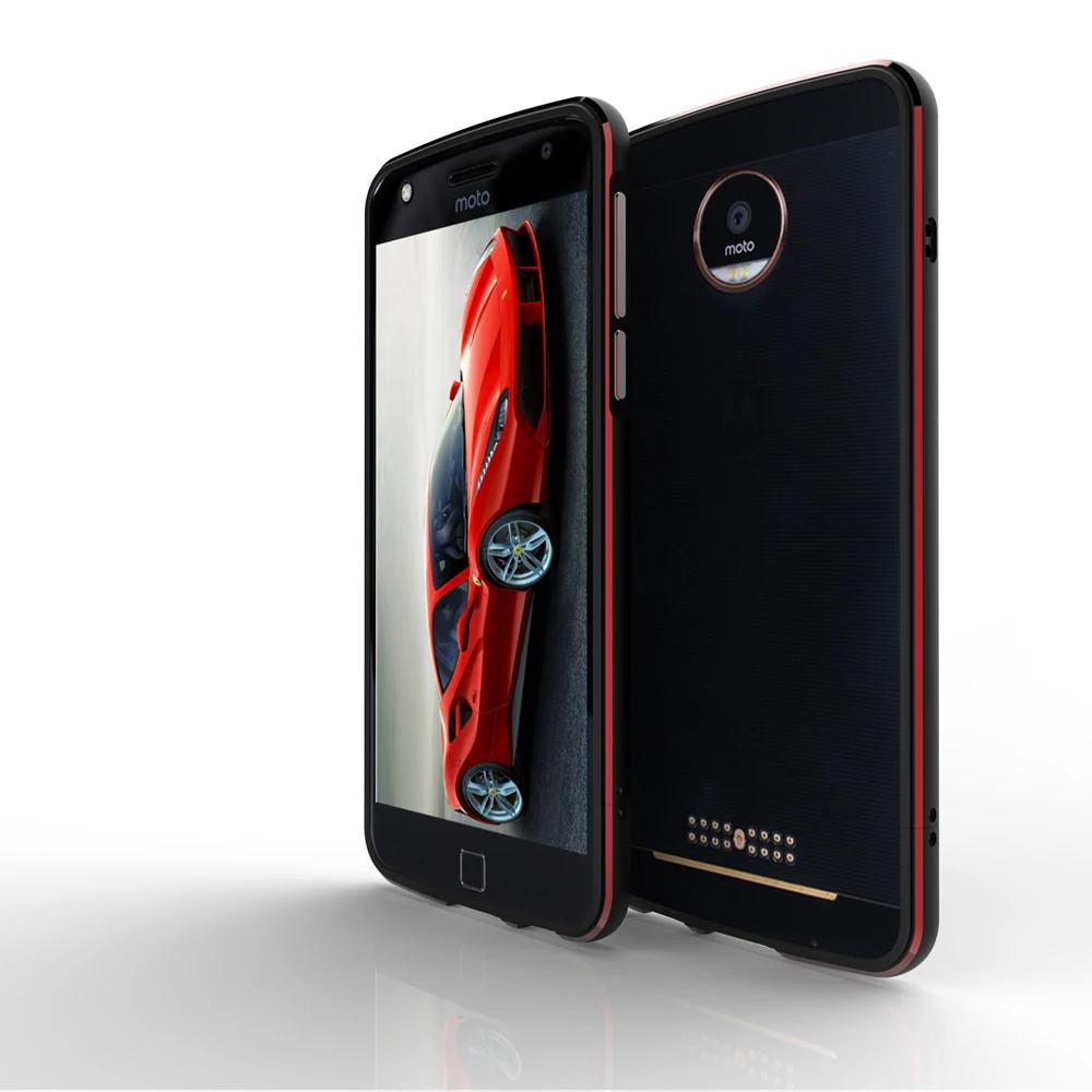 Чехол бампер для Motorola Moto Z2 Play алюминиевая металлическая рамка чехол Z