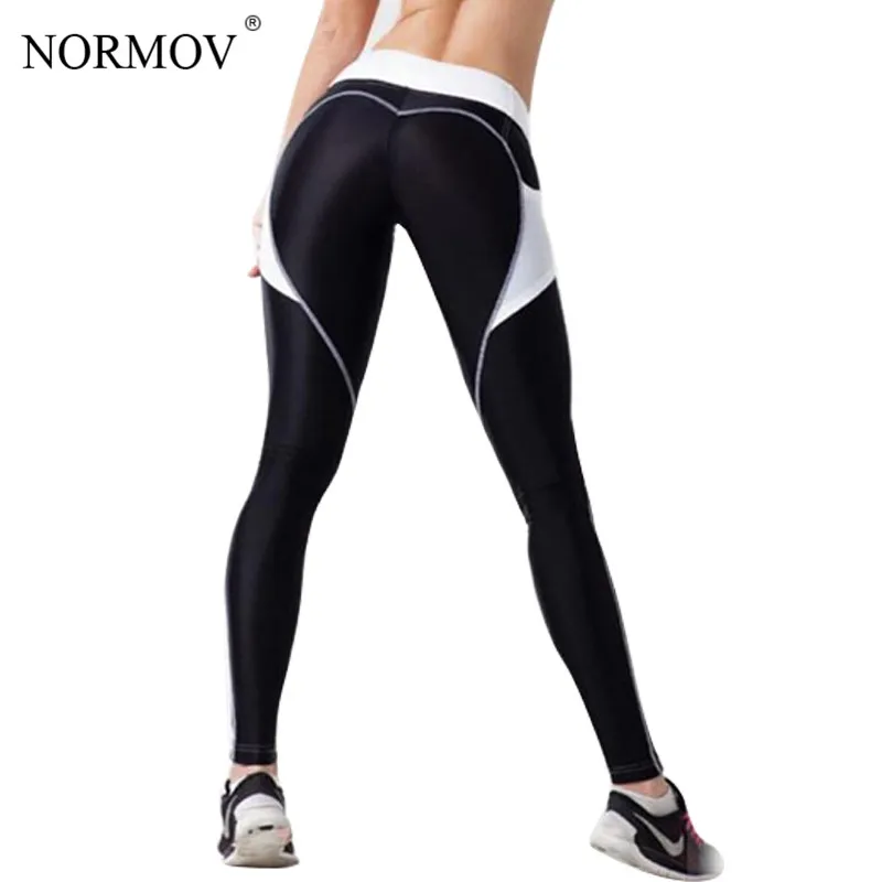 Normov Мода Сердце Push Up Леггинсы женские Лоскутные тренировки Спортивные jegings