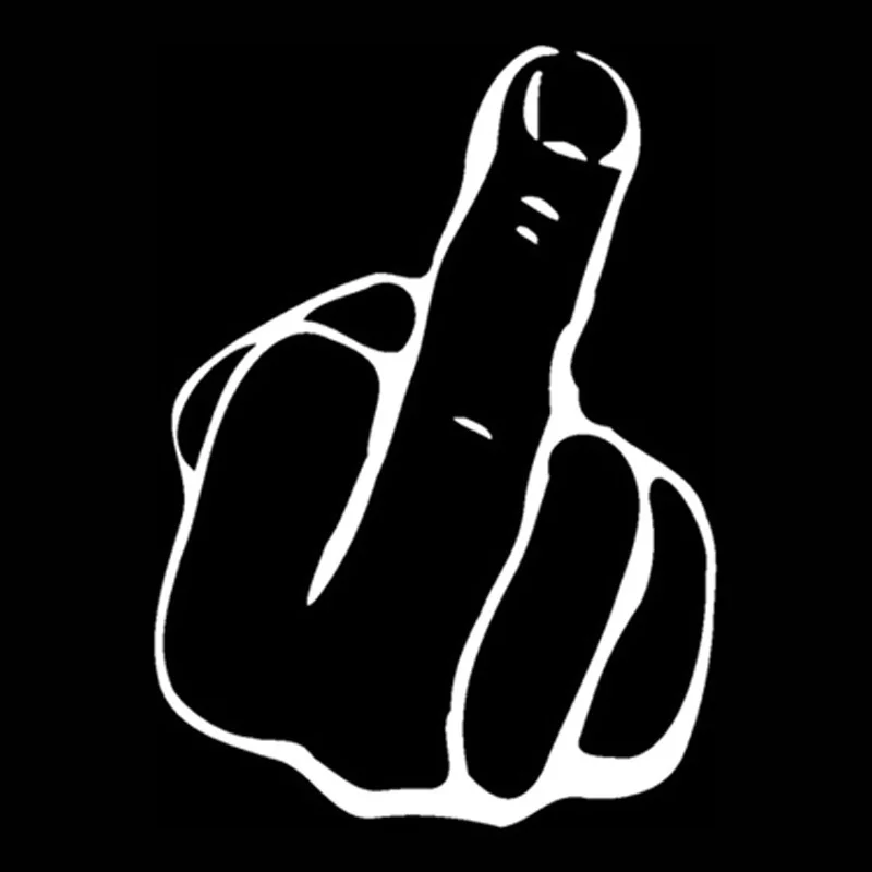 

15cm*10.8cm Middle Finger Cartoon Vinyl Styling window Sticker