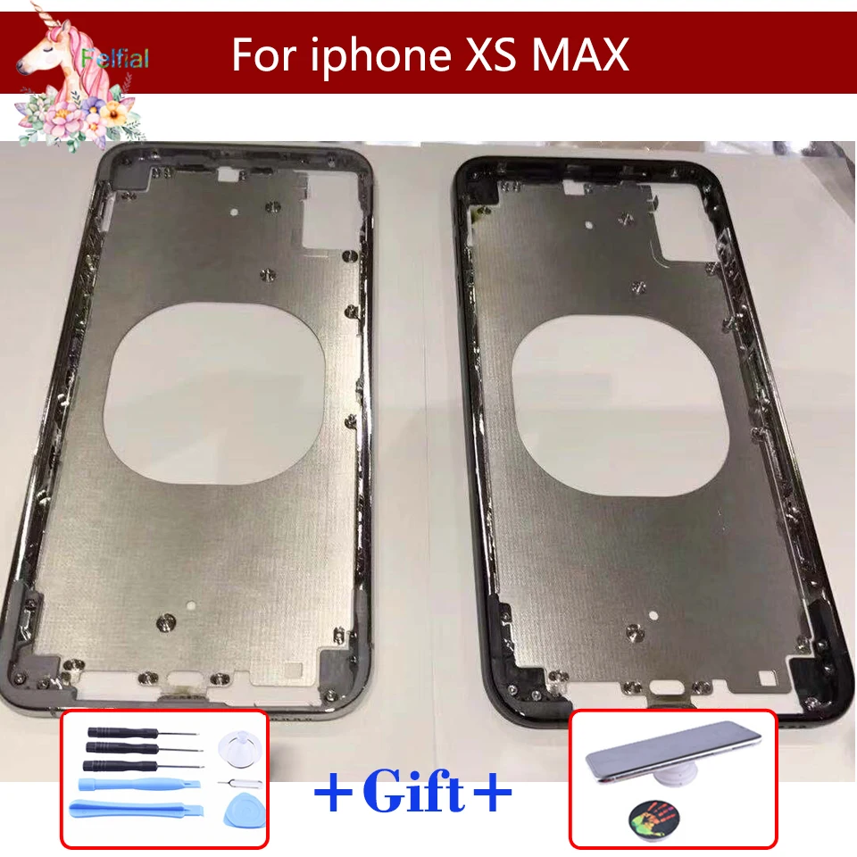 Оригинальная новая передняя рамка для iphone X XR XS MAX задняя средняя с боковыми
