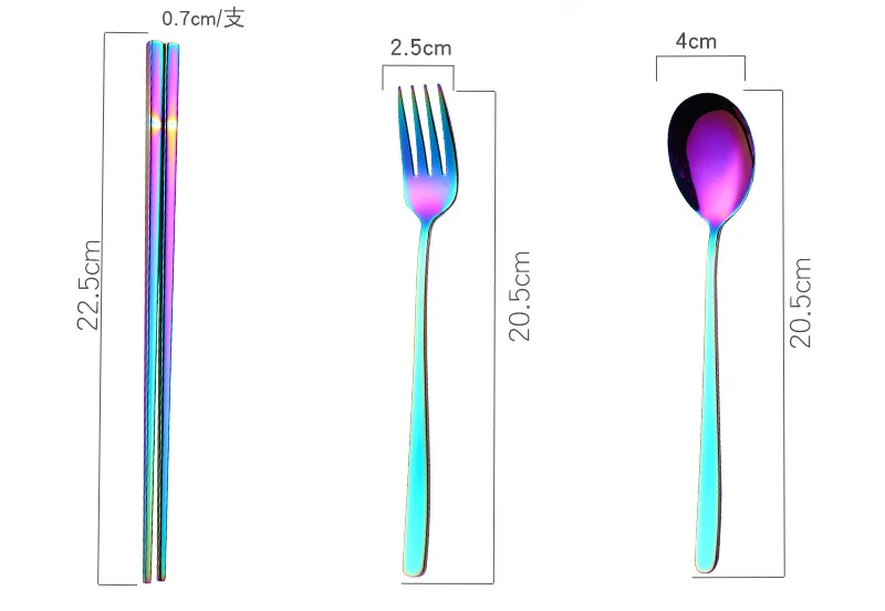 6 шт./компл. многоразовые 304 Нержавеющая сталь металлическая соломинка Портативный, ложки, вилки, палочки для еды Набор для путешествий на открытом воздухе столовая посуда с пакет