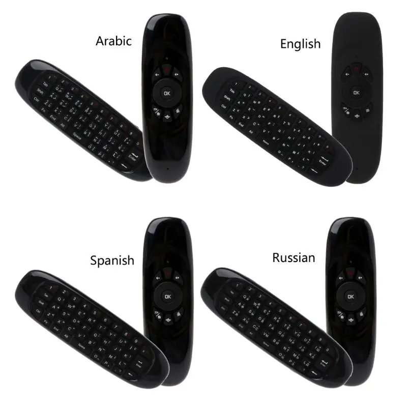 C120 Fly Air Mouse 2.4G Mini Wireless Keyboard Rechargeable Remote Control For PC Android TV Box Russian English | Электроника