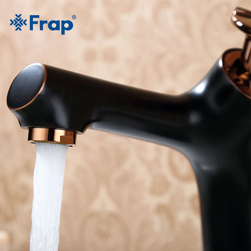 Frap 1 комплект новый черный медный винтажный латунный кран с одной ручкой для