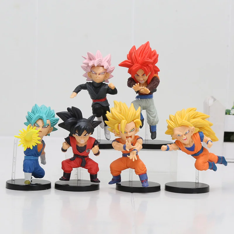 6 шт./компл. аниме Dragon ball Z Сон Гоку, Веджета, пикколо, игрушечные фигурки из ИГРЫ Dragon ball DBZ(“пикколо Гохан Супер saiyan zenoh ПВХ фигурка игрушки для детей, подарок