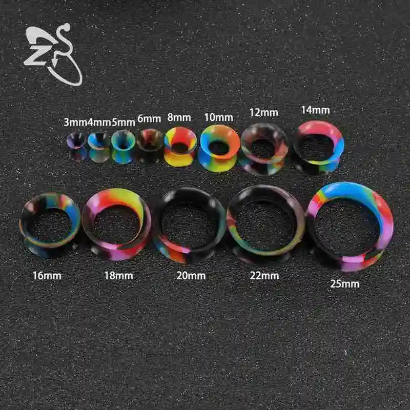 ZS 2 шт./лот силиконовые заглушки и туннели ювелирные изделия 3-25 мм гибкий