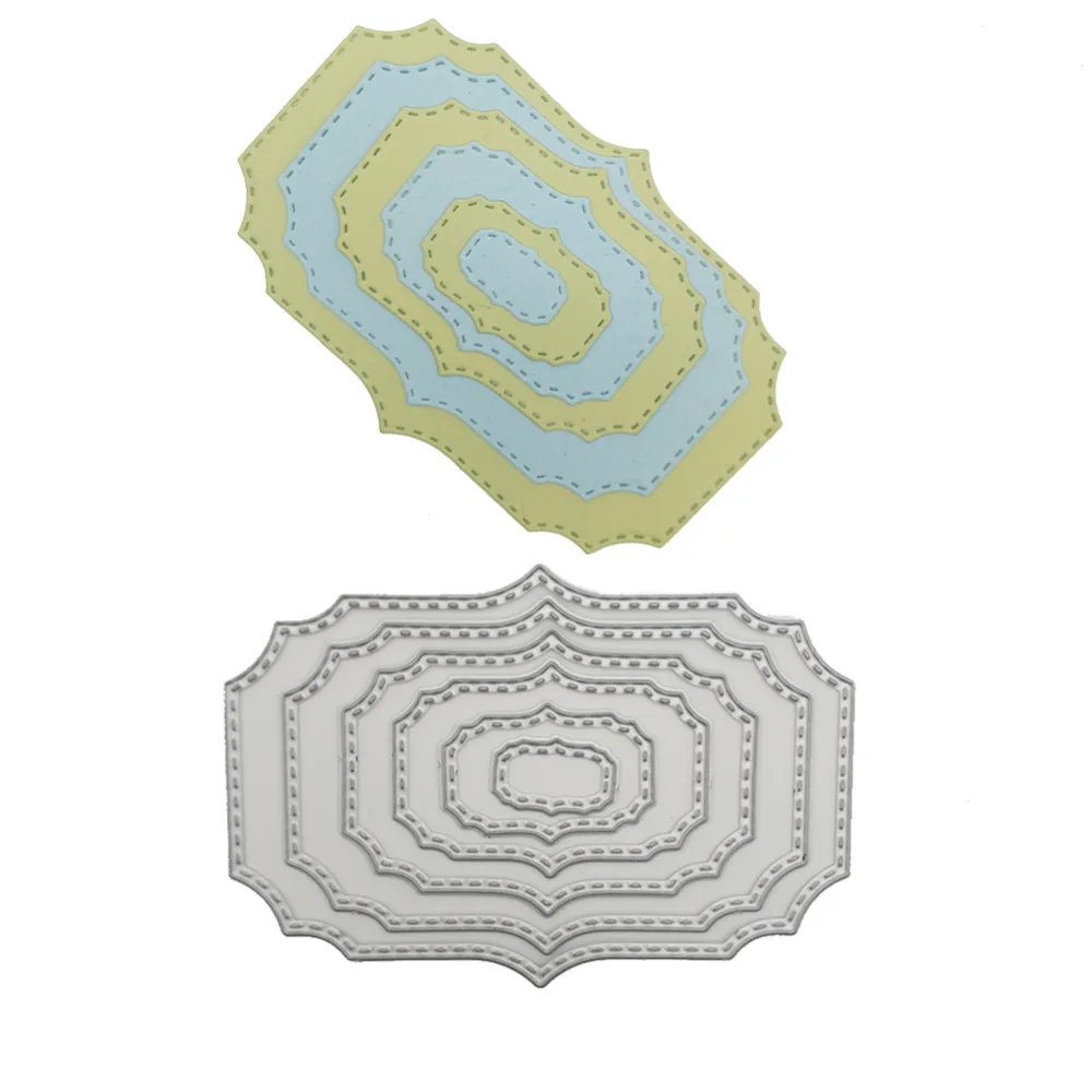 DIY овальная металлическая фоторамка режущие штампы трафарет для скрапбукинга