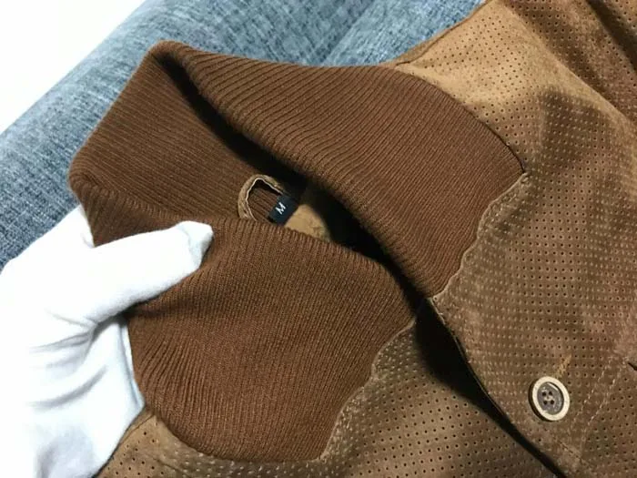 Мужская замшевая куртка из натуральной кожи с дырками размеры до 4xl | одежда