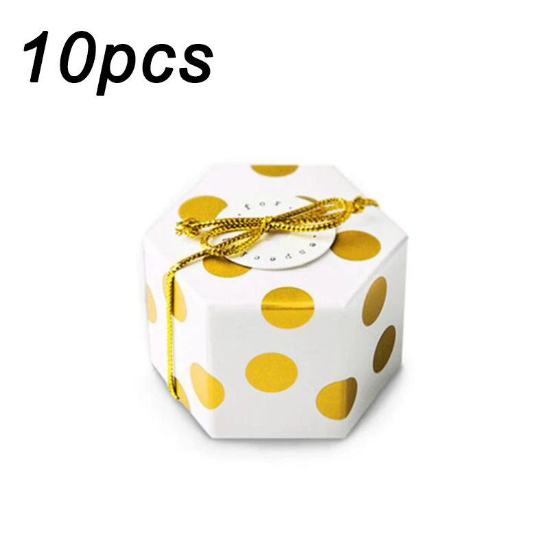 gold dot candybox 12 шт. бумажные подарочные пакеты в виде единорога, упаковка для конфет в западном стиле, вечерние подарочные пакеты на день рождения, маслостойкая упаковочная сумка - Цвет: gold dot candybox