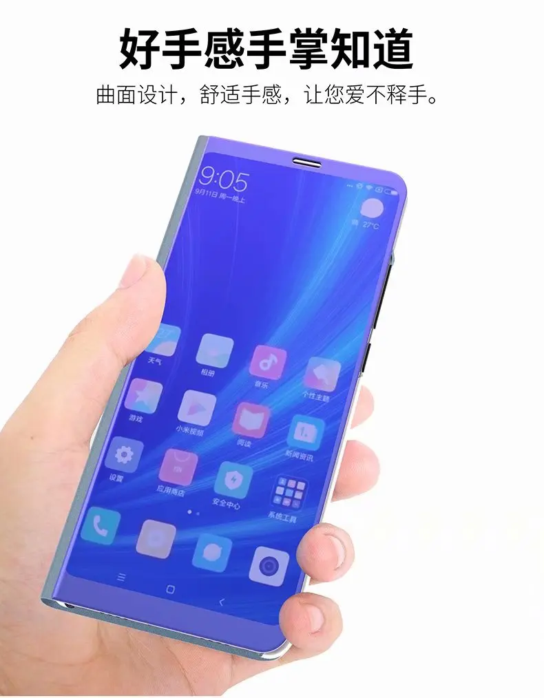 Умный зеркальный чехол-подставка с окошками откидной крышкой чехол для Huawei Honor 7