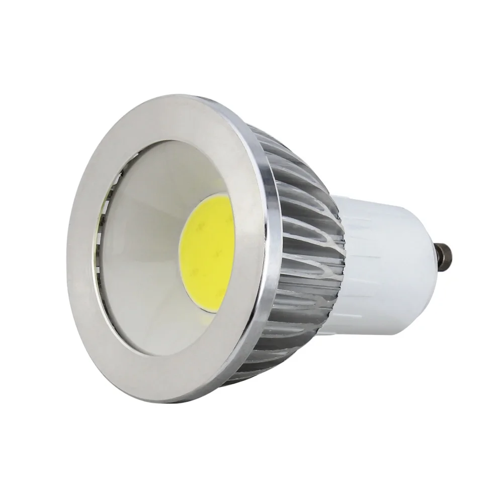 Супер яркий GU10 лампочки dimmable теплый/белый 85 265 В 5 Вт 7 9 LED COB лампа Светодиодная GU 10