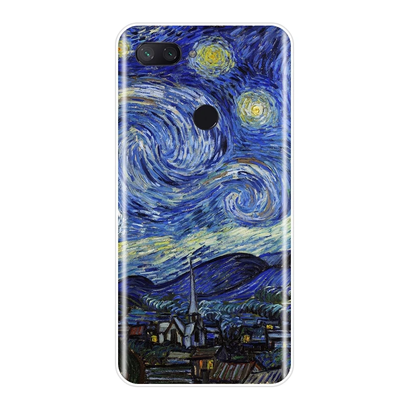 Van Gogh Art Phone Case For Xiaomi Mi 5 5C 5S 5X 6 6X Plus Soft Silicone Back Cover For Xiaomi Mi A1 A2 8 Lite SE Case