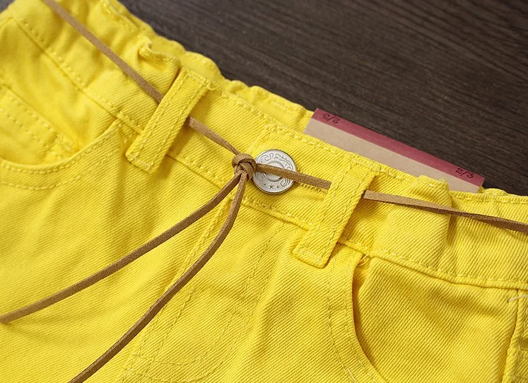 2018 Summer Baby Girls Fashion Shorts Embroidery Kids Cotton 4 Color Short Pants With Belt Child Casual |