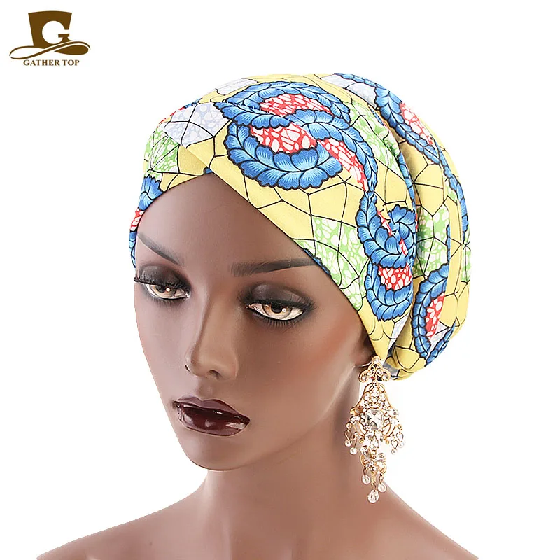 New Women Headwrap Head Wrap chemo Floral Print Muslim Turban Cotton Ladies Stretch Headband chemotherapy Bandanas |