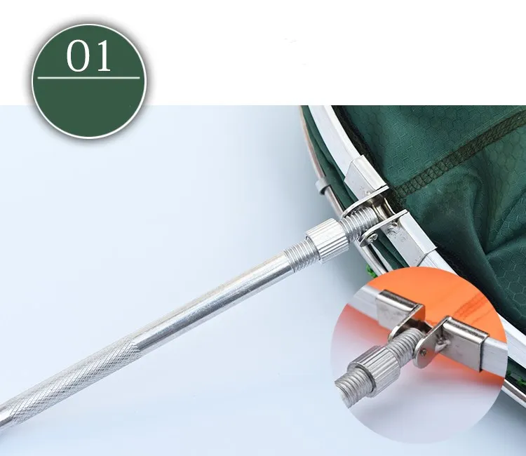 Рыболовная сеть Finefish универсальная из нержавеющей стали с двойным кольцом для