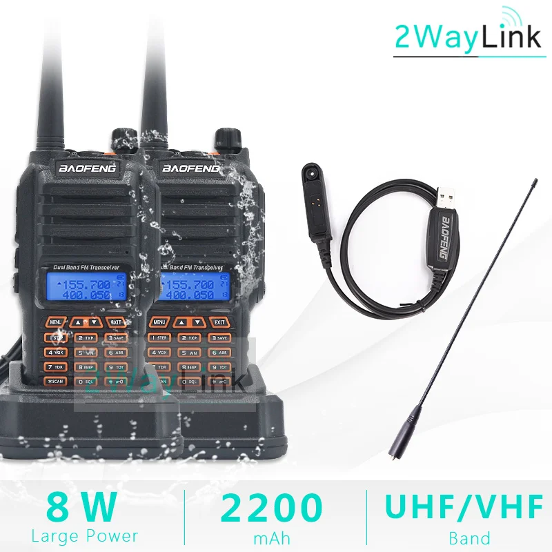 Add 1 NA-771 1 Cable Обновление Baofeng UV-9R IP67 Водонепроницаемый УФ Двухдиапазонный 136-174/400-520MHz Ham Радио Baofeng 8 Вт рация 10 км UV-9R плюс UV-XR - Цвет: Add 1 NA-771 1 Cable