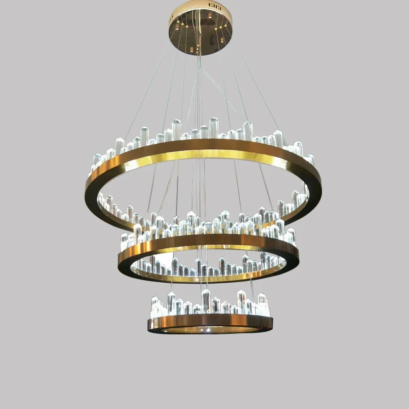 Современные хрустальные люстры короткого дизайна черные/Золотые подвесные