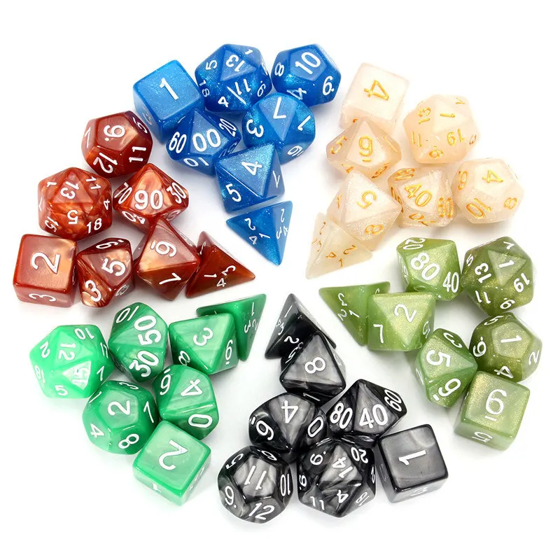 Настольные игры многогранные игральные кости RPG DND Pathfinder 42 шт. многогранные игральные кости+ 6 игральных костей мешочек настольная игра для вечеринок Обучающие проекты