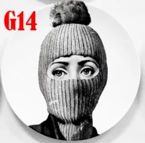 Винтажные принты rosenthal Piero fornasetti в пластинках, художественная тарелка для лица, Череп, на заказ, los platos, для искусства, спальни, дома, кафе, модные декоративные - Цвет: N