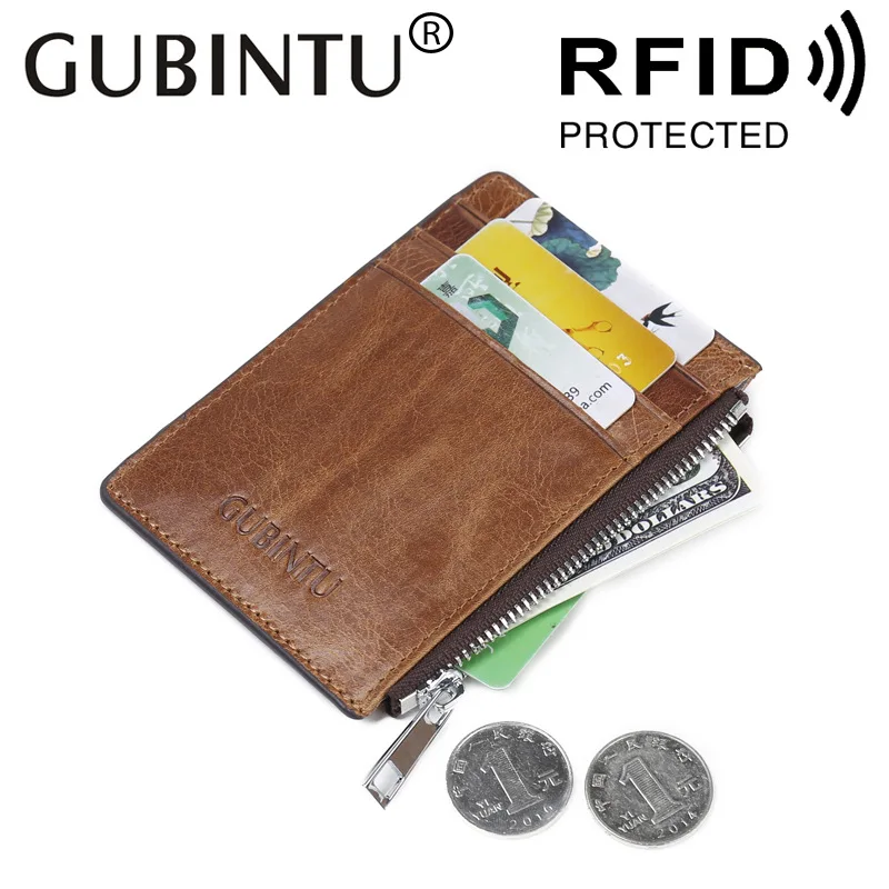 Gubintu RFID кошелек бренд мужской держатель кредитной карты Организатор Бизнес