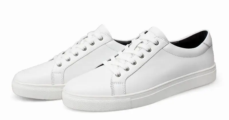 new top fashion 2017 men genuine leather dress shoes mens lace-up flats black white casual big size 38-47 48 49 male | Обувь