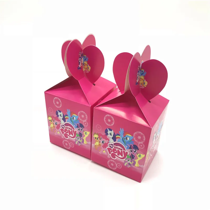 My Little Pony 12 шт Вечерние конфеты в подарочной коробке мультфильм 8,5*8,5*18 см для мальчиков и девочек День рождения одноразовые вечерние Подарочная коробка-бонбоньерка