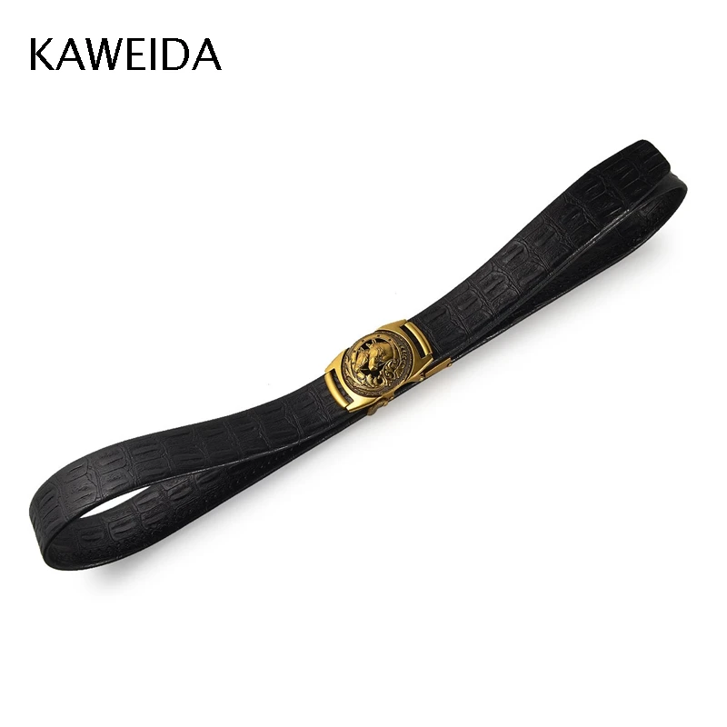 KAWEIDA, дизайнерские ремни, высокое качество, мужская мода, Золотая лошадь, роскошная Автоматическая пряжка, из искусственной кожи, поясной ремень для джинсов Kemer
