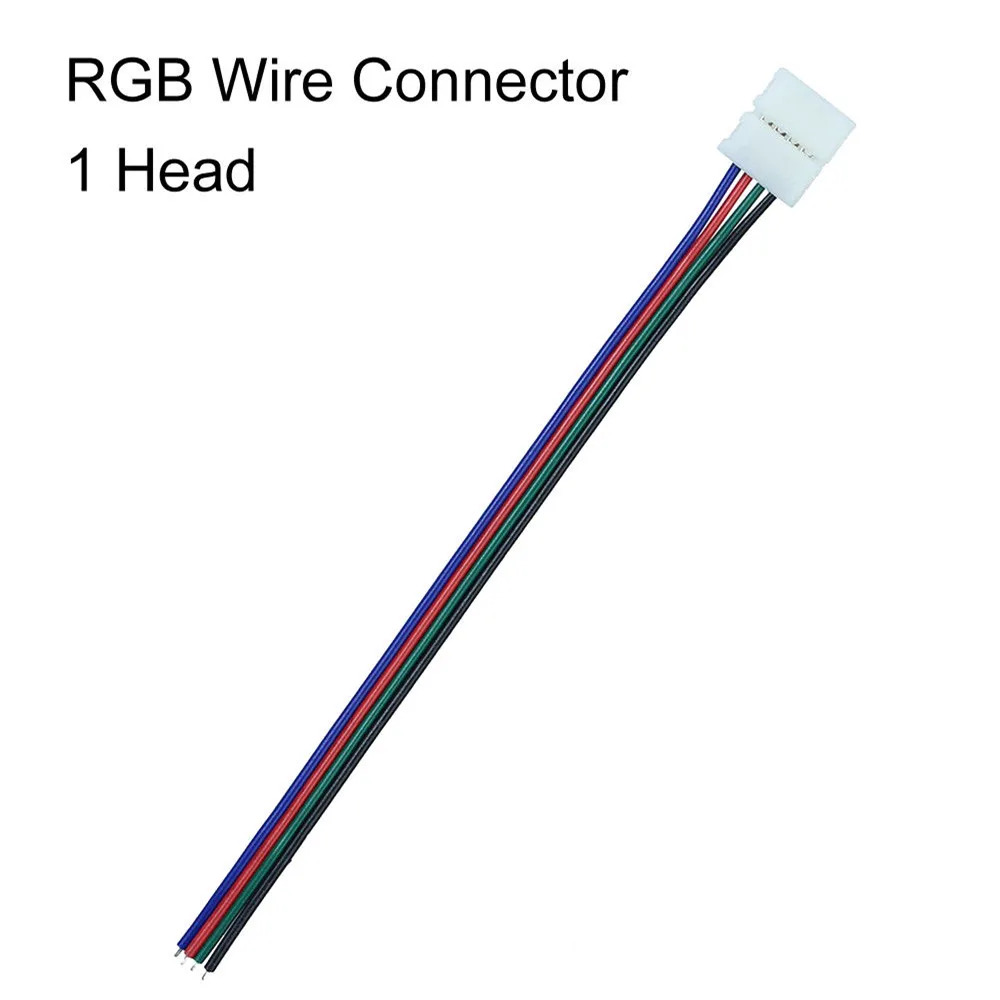 10X Светодиодная лента разъем 8 мм 10 2 Pin 4 3528 2835 5050 провод RGB Одноцветный бесsolderless LED