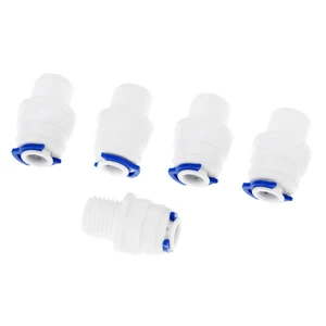 Фитинги для труб с прямым водяным соединением, 14 дюйма, 18 дюйма, 14 дюйма, 12 дюйма, 38 дюйма, с резьбой BSP, 5 шт.