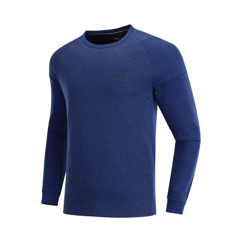 Li-Ning Мужская толстовка серии Уэйд обычная посадка 66% хлопок 34% полиэстер