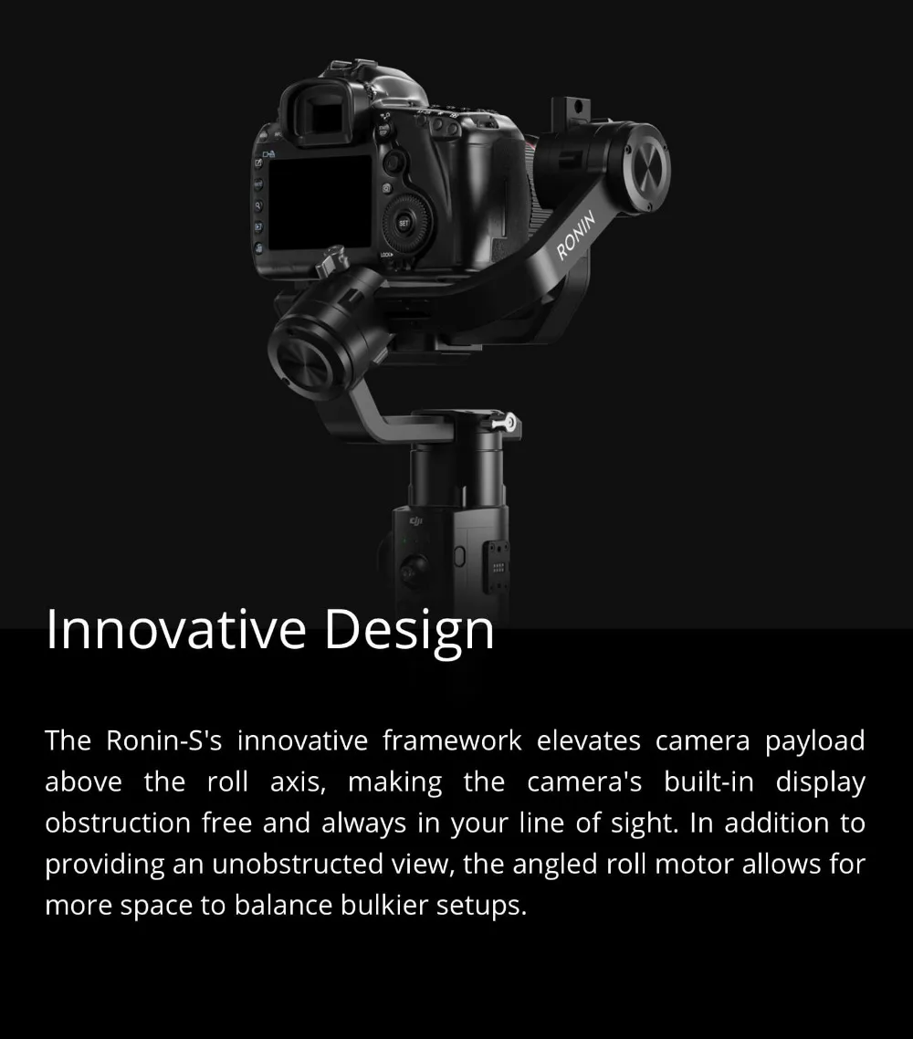 IN STOCK! DJI Ronin S Professional Camera Control 3-axis Stabilization Max Battery Life 12 hrs Automated Smart Features