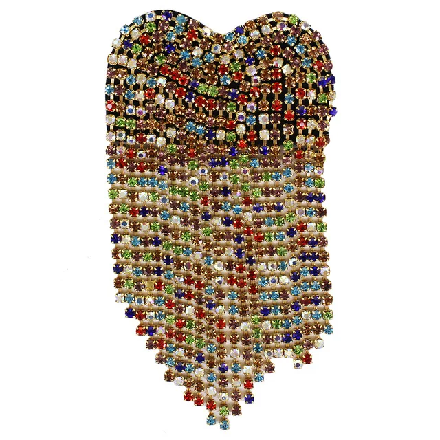 Медуза с кисточкой сердцем бисером Стразы патчи для изготовления сумок Шапки