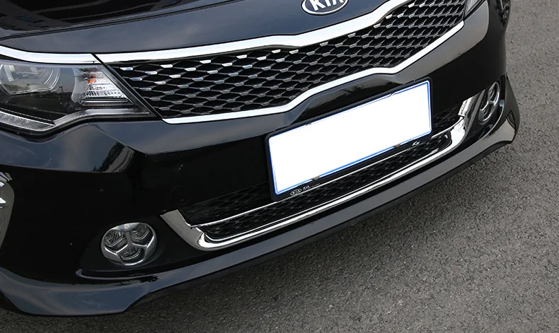 Abs Хромированная Автомобильная передняя решетка нижнего бампера сетчатая крышка отделка воздушного входа Декоративная полоса Отделка 1 шт. для Kia Optima 1,6 T