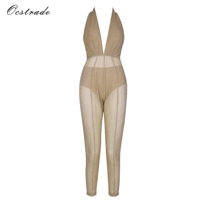 Ocstrade Новый Мода 2017 горячий сексуальный глубокий v образным вырезом комбинезон