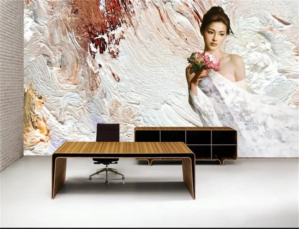 Пользовательские 3d фото обои для гостиной песчаник Красота картина маслом ТВ