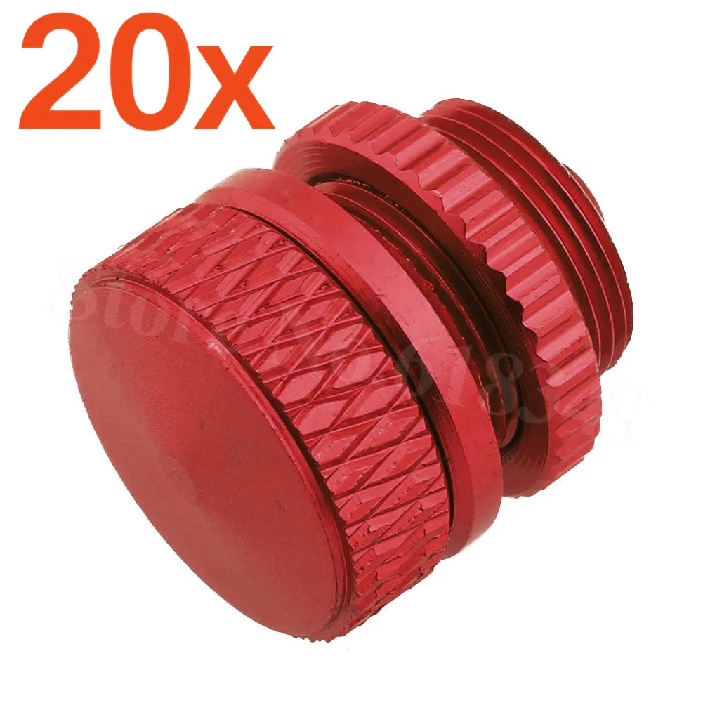 

Алюминиевая топливная заглушка Dot Gas Glow Cap RC Nitro, запчасти для самолета, синие/красные, 20 шт./лот