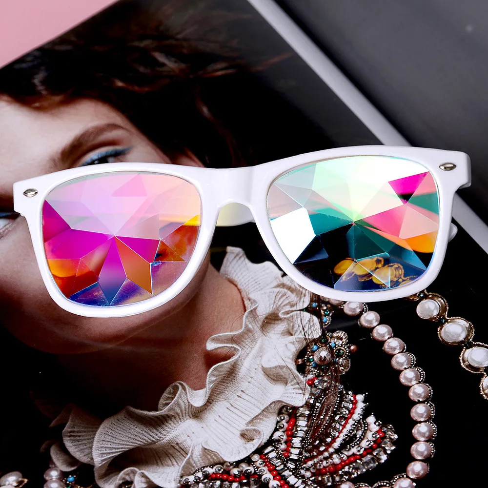Очки калейдоскопы Rave fesвечерние tival Party EDM солнцезащитные очки Diffracted Lens Модные