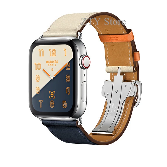 Для Apple Watch 44 мм 40 Herm логотип на пряжке кожаный одиночный Тур размещение Пряжка