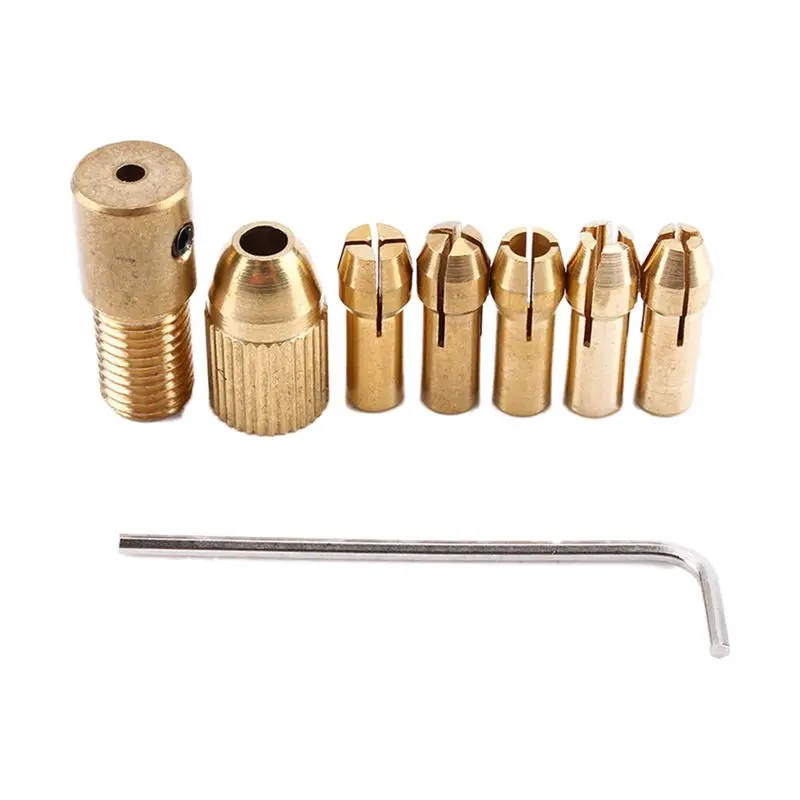 

New 8-Piece 0.5-3mm Drill Chuck Collets Set of Quick Chuck for Mini Tools