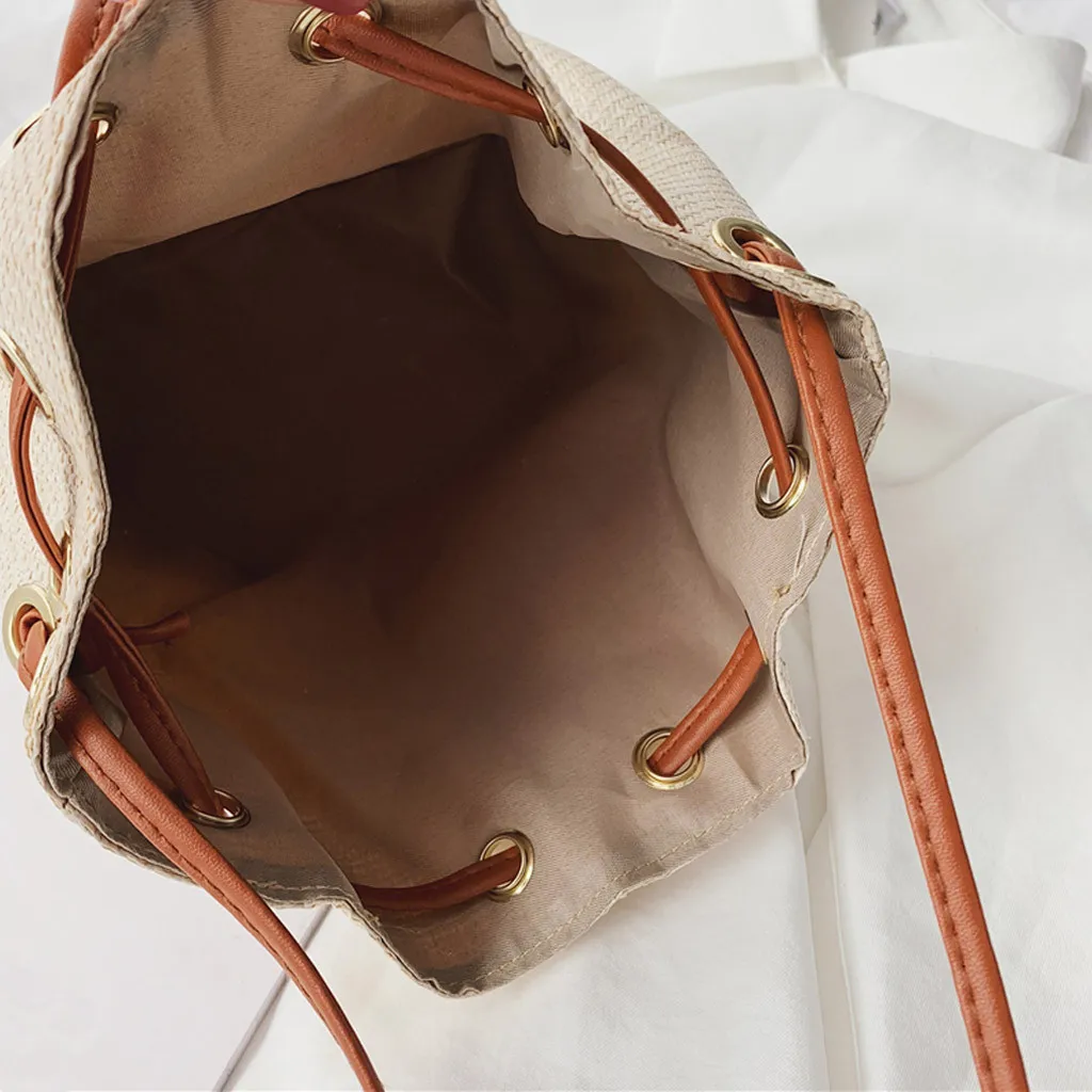 Для женщин сумка модные однотонные цвет плеча Tote Drawstring ведро bolso mujer torebka damska шоппер sac основной femme