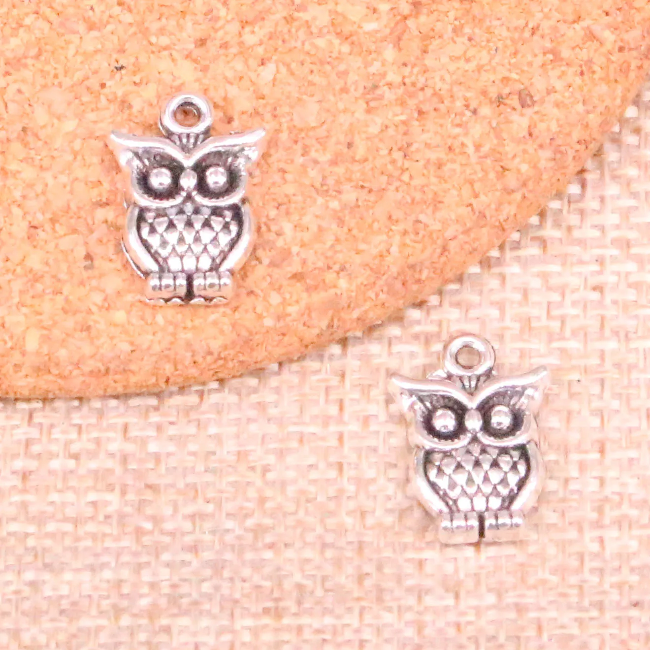 15 шт. старинное серебро большие глаза Сова Подвески для DIY Jewelry браслет 16*12