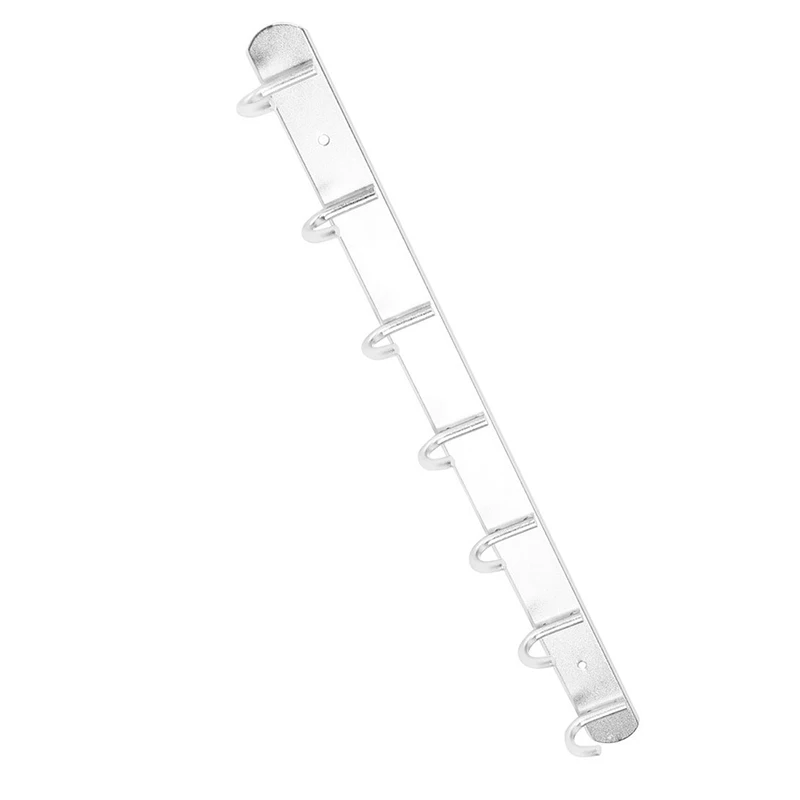 Домашние настенные крючки вешалки для прихожей серебристые 7 крючков гардероб с