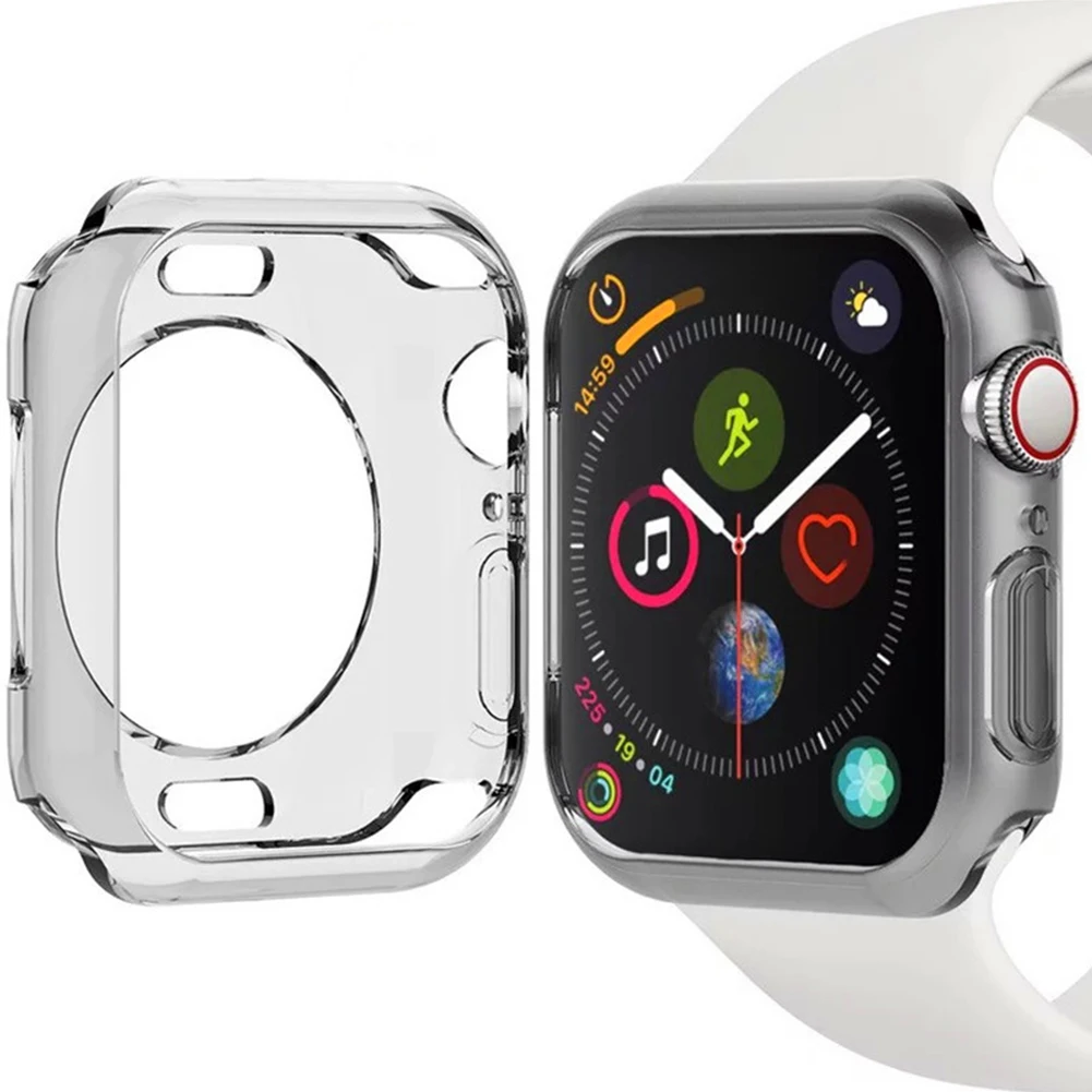 Ультратонкий Прозрачный Ультра чехол с рамкой из термополиуретана для Apple Watch 2 3 4